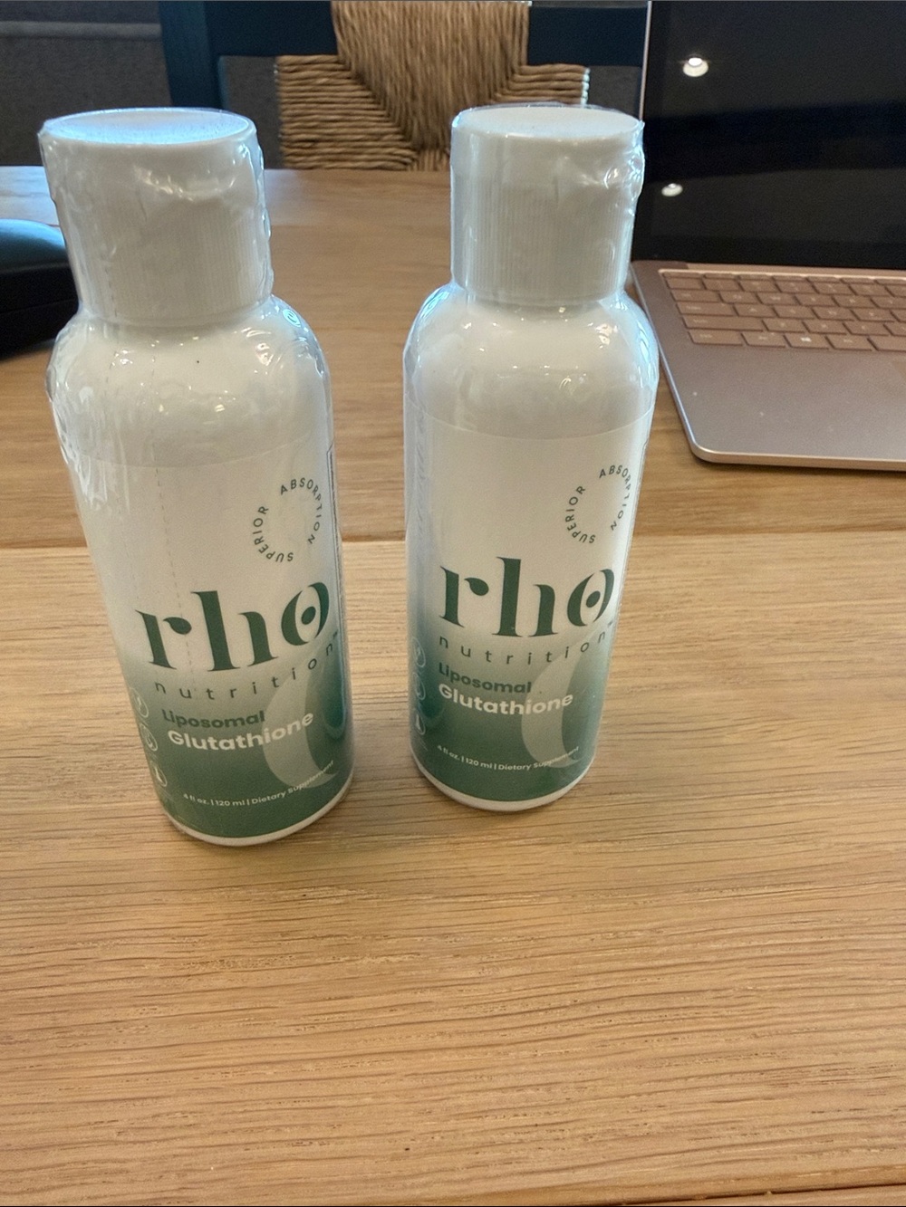 Rho Nutrition Liposomal Glutathione Liquid - White & Green